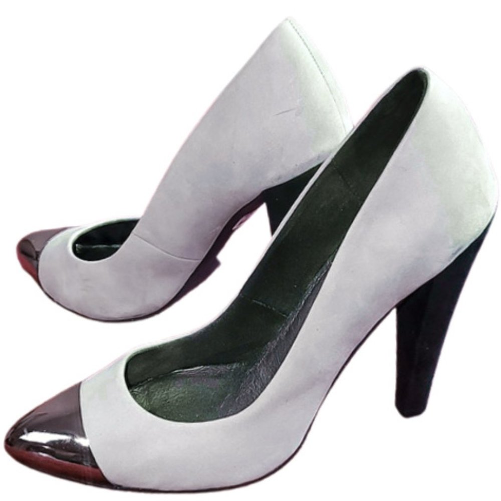 INVITO Dove Grey Suede Leather Heels